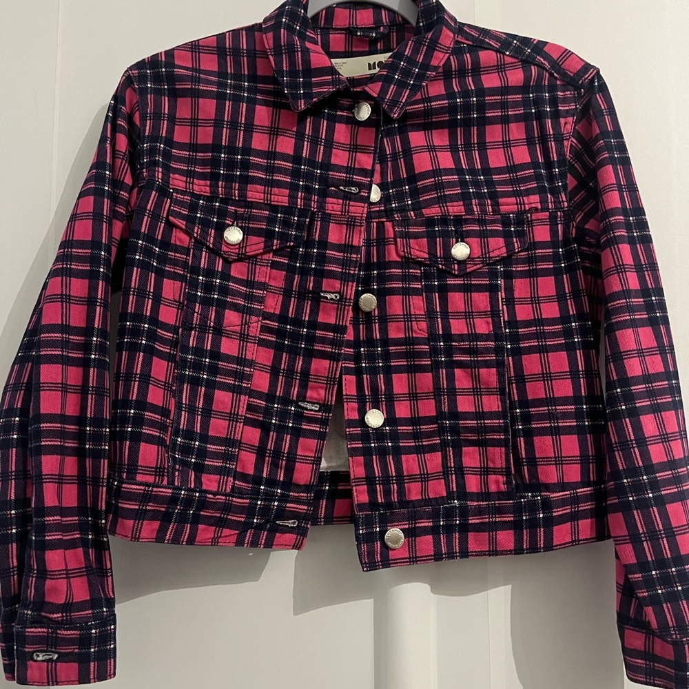 Pink and‎ Black Plaid Jacket